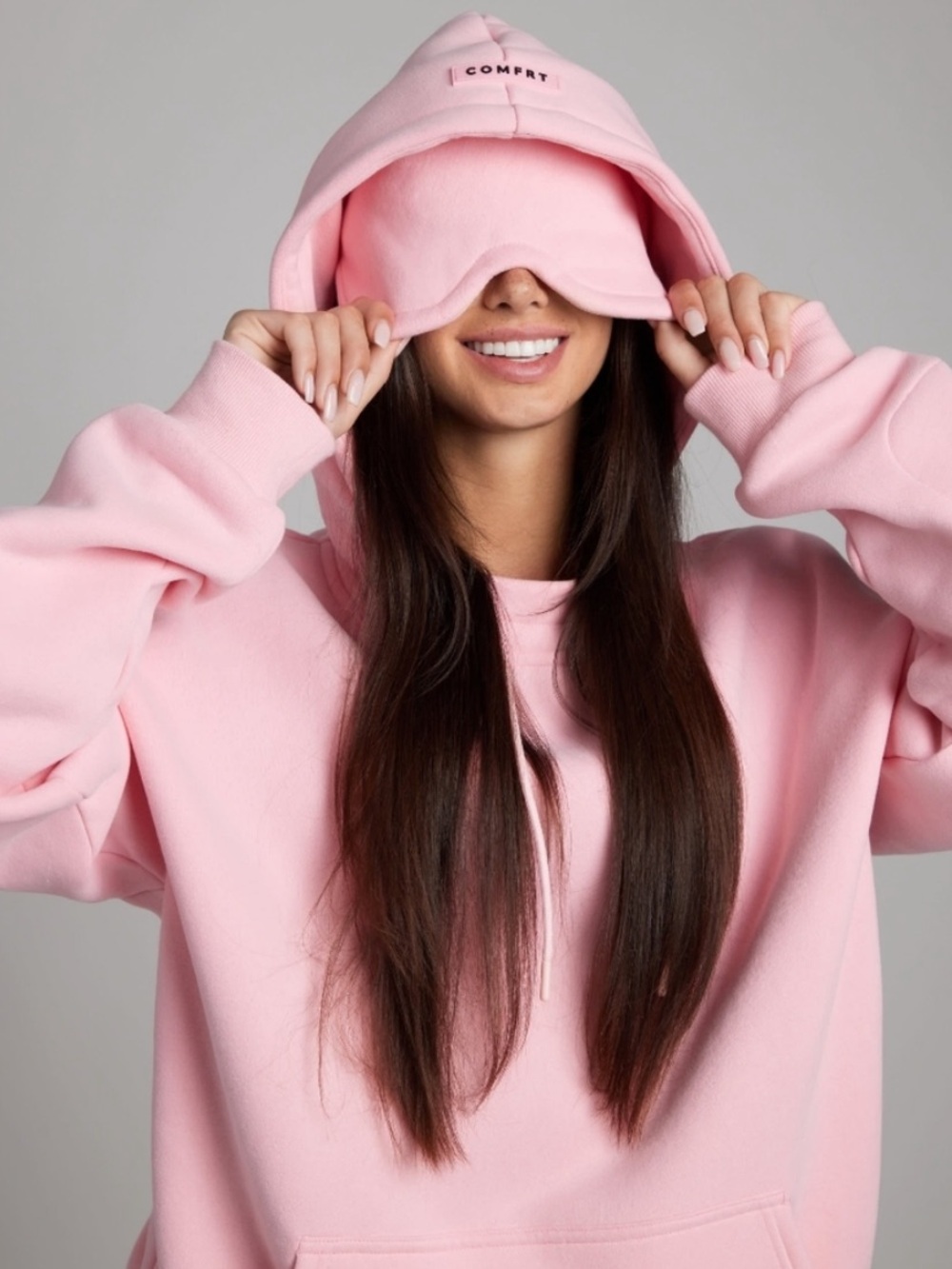 Comfort Pink Petal Airplane Mode DND Travel Hoodie Pullover Sz Large NIB Unisex